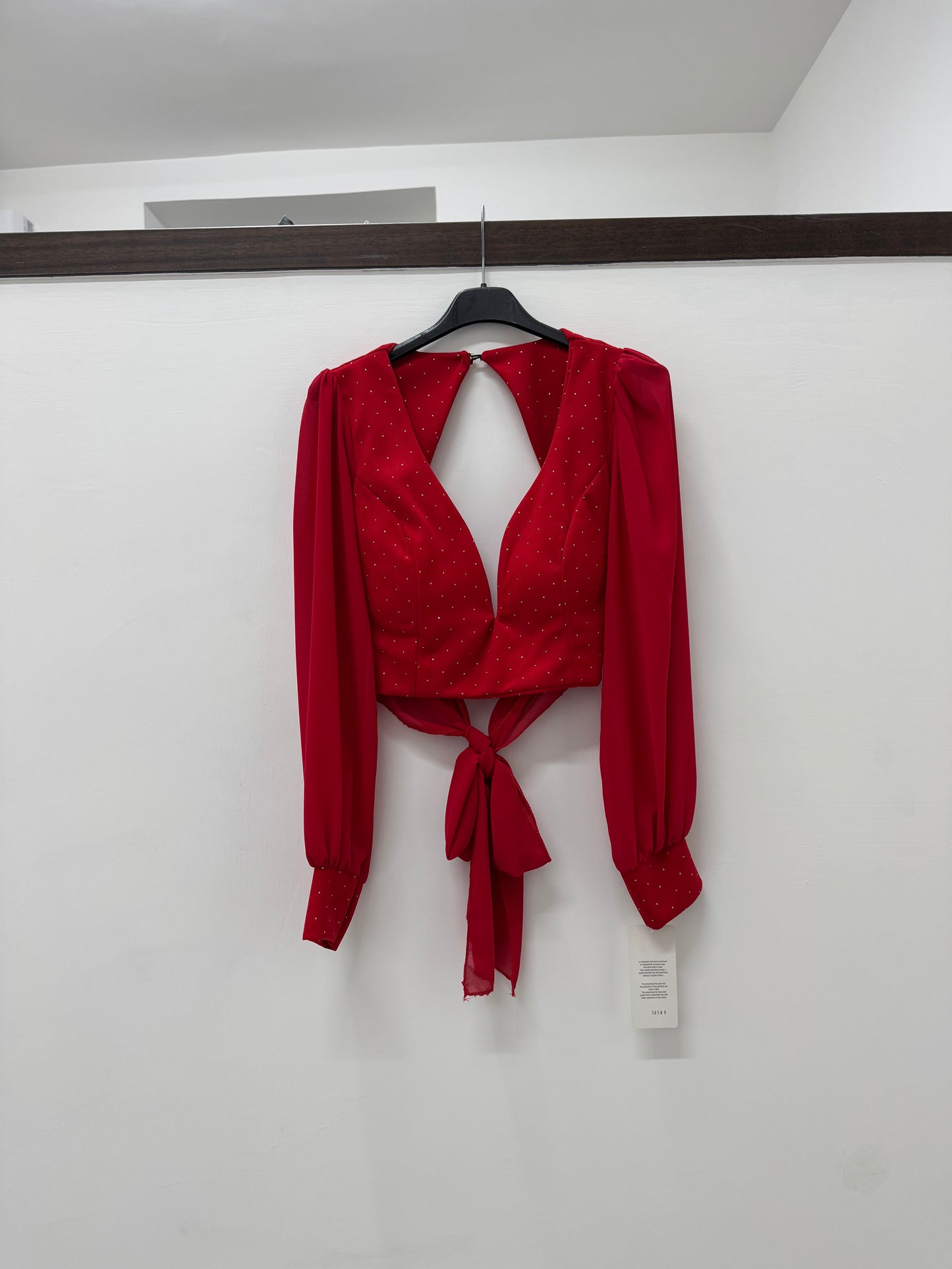 TOP CON STRASS ROSSO