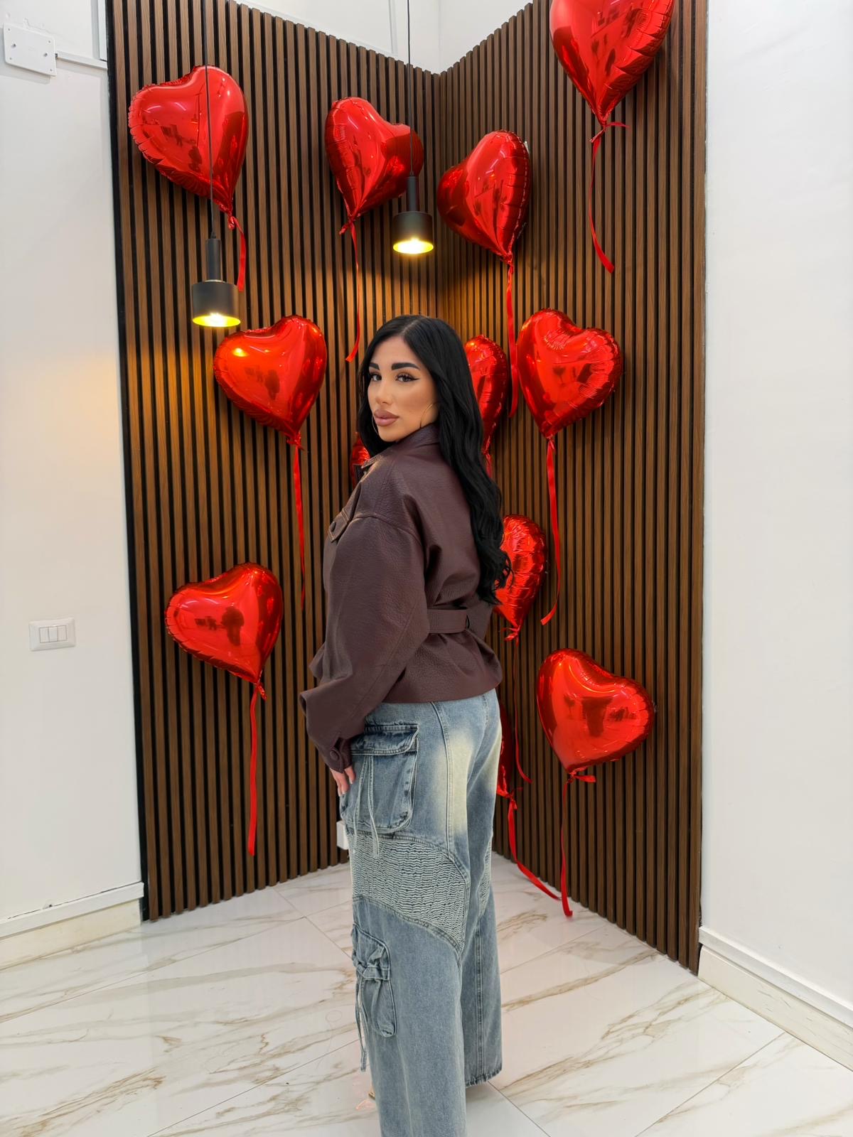 CHIODO CON CINTURA BORDEAUX