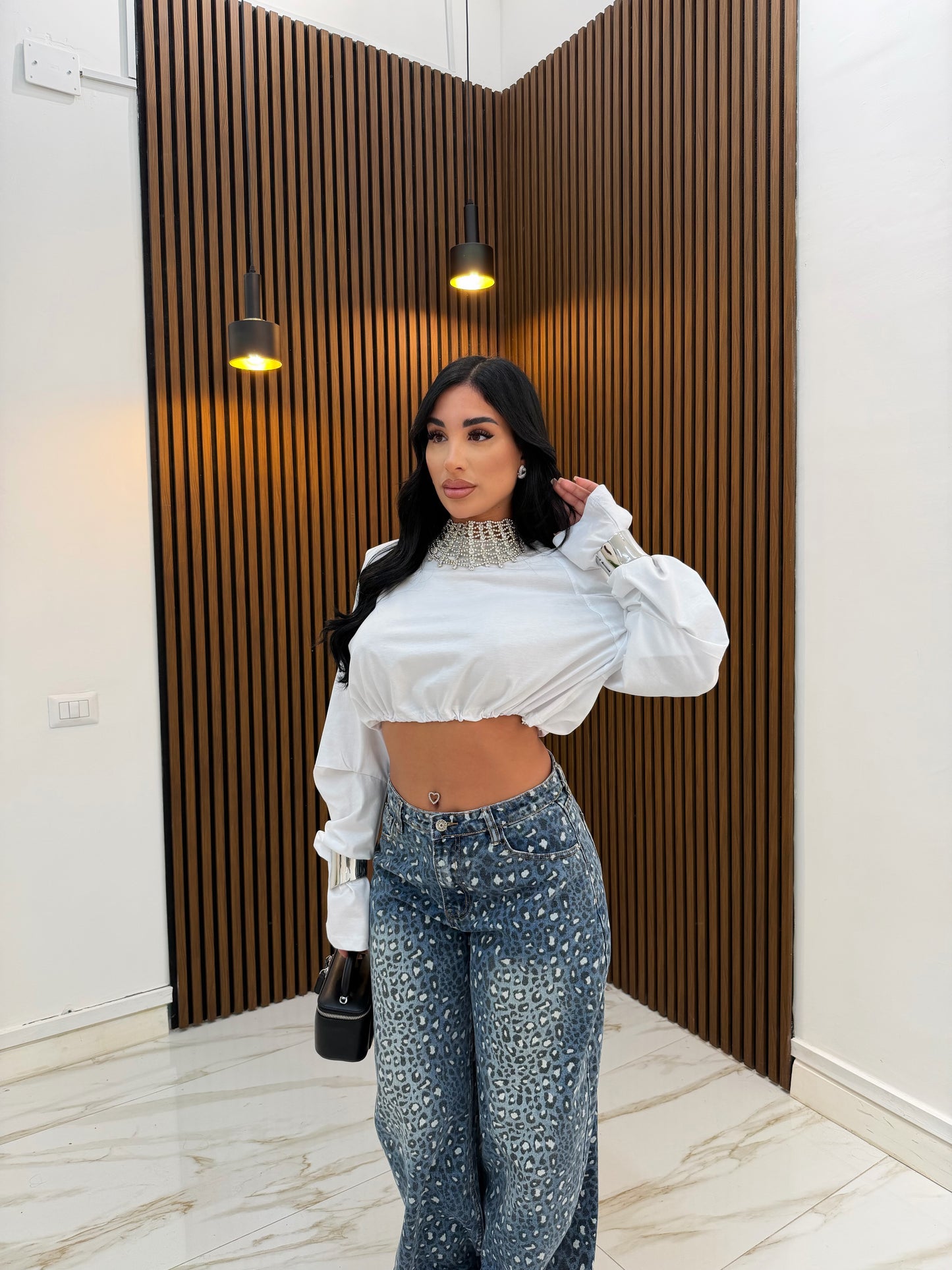 JEANS MACULATO WHITE