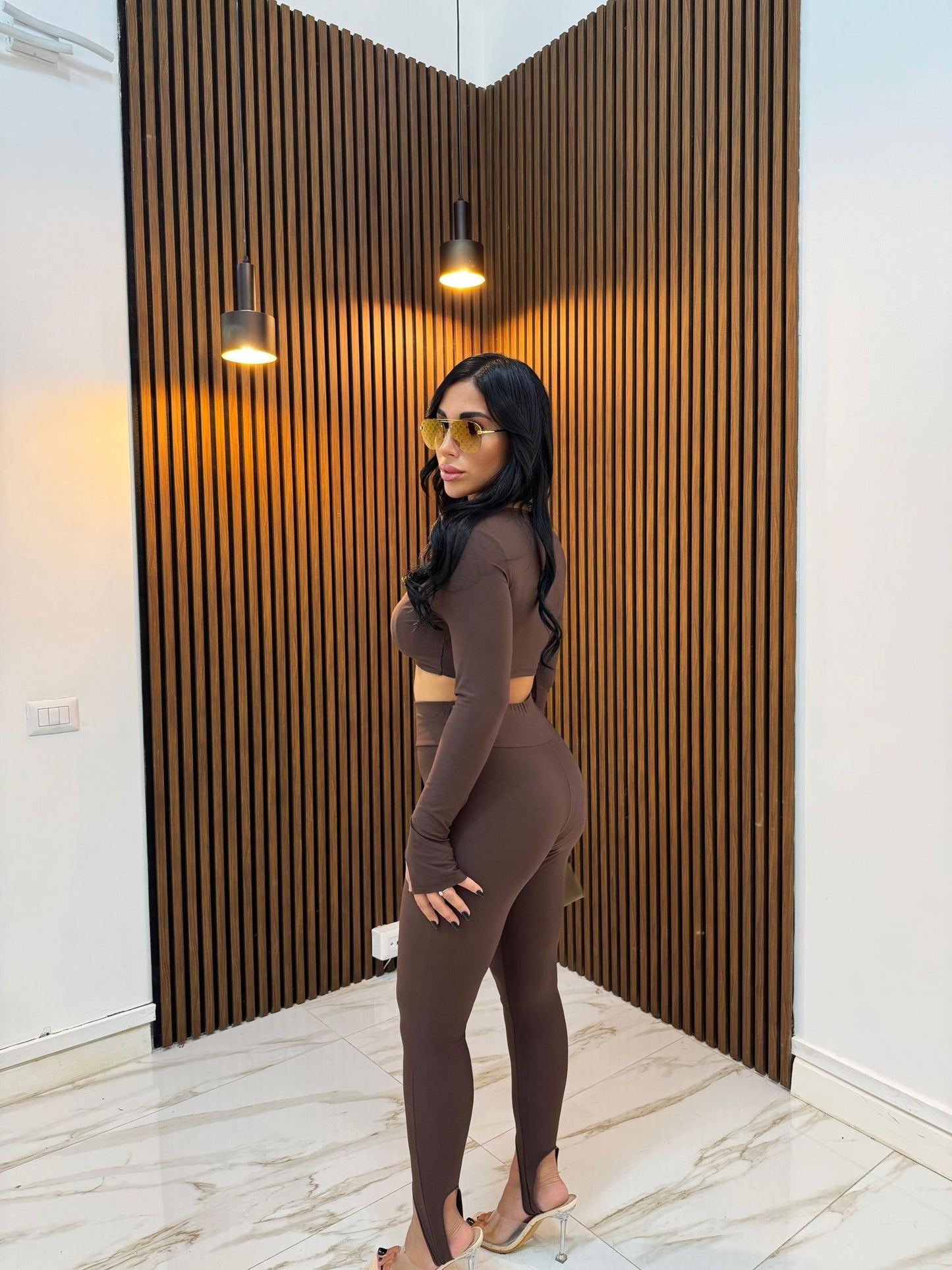 CORDINATO KETTY MARRONE