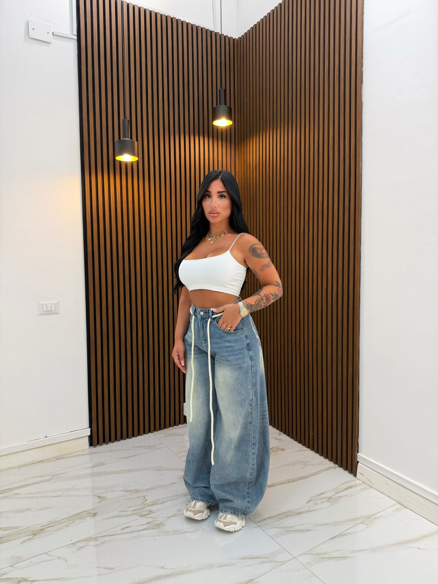 TOP BRETELLE BIANCO