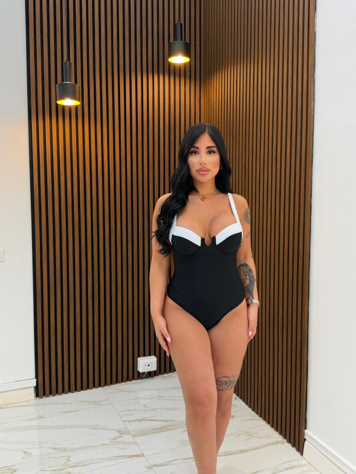 COSTUME INTERO TWO COLOR (BIANCO E NERO)