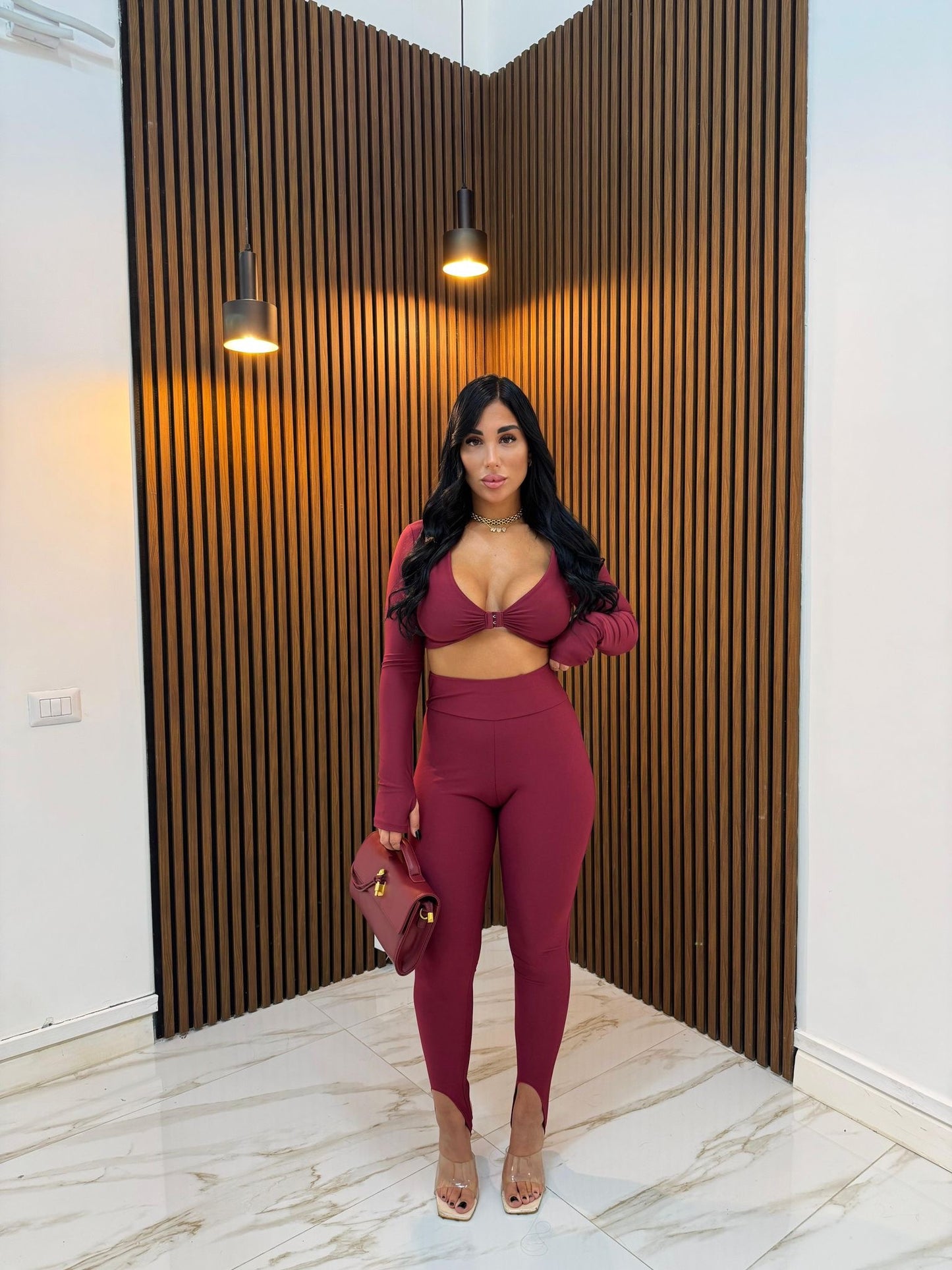 CORDINATO KETTY BORDEAUX