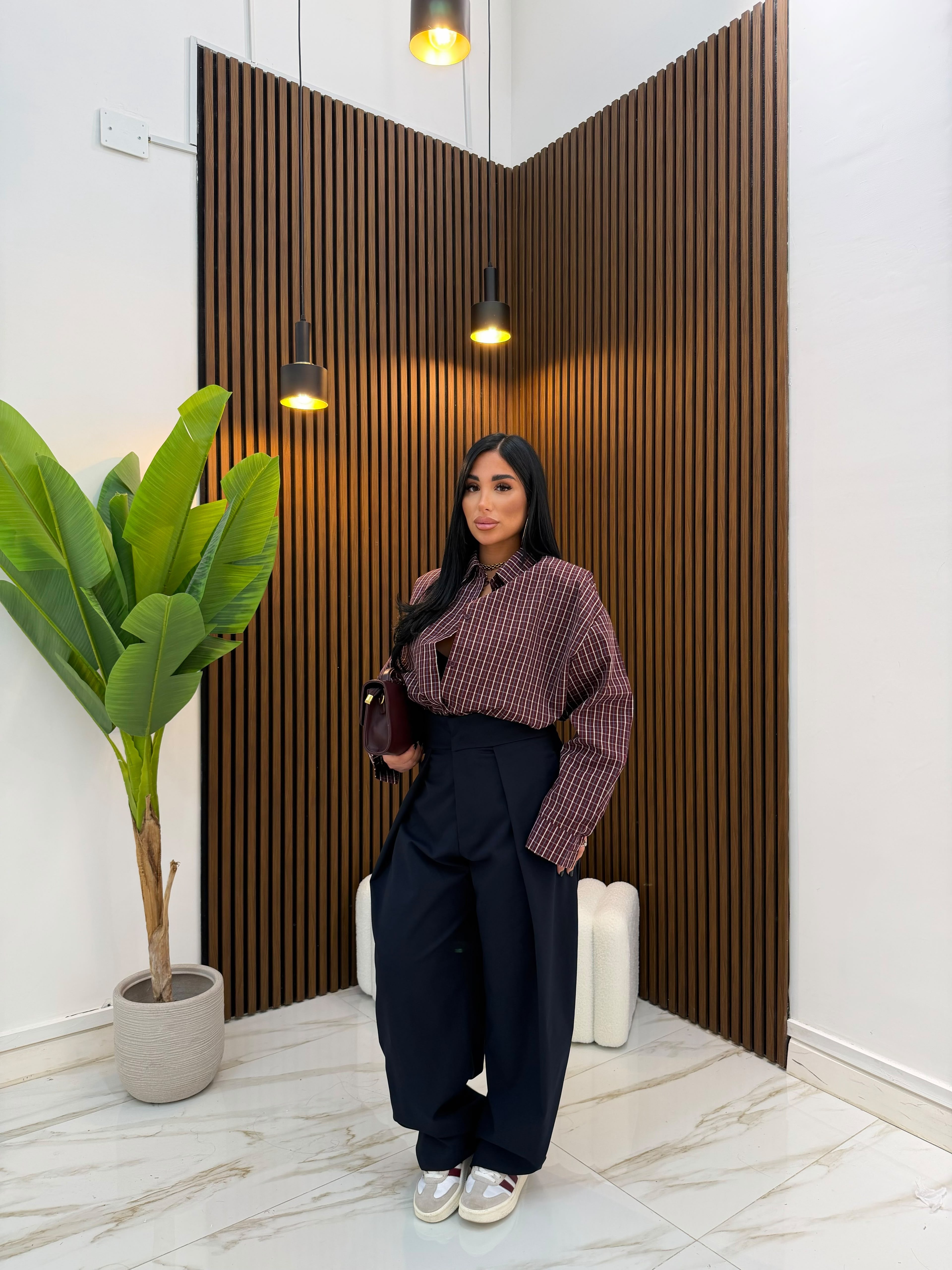 CAMICIA CHECK BORDEAUX