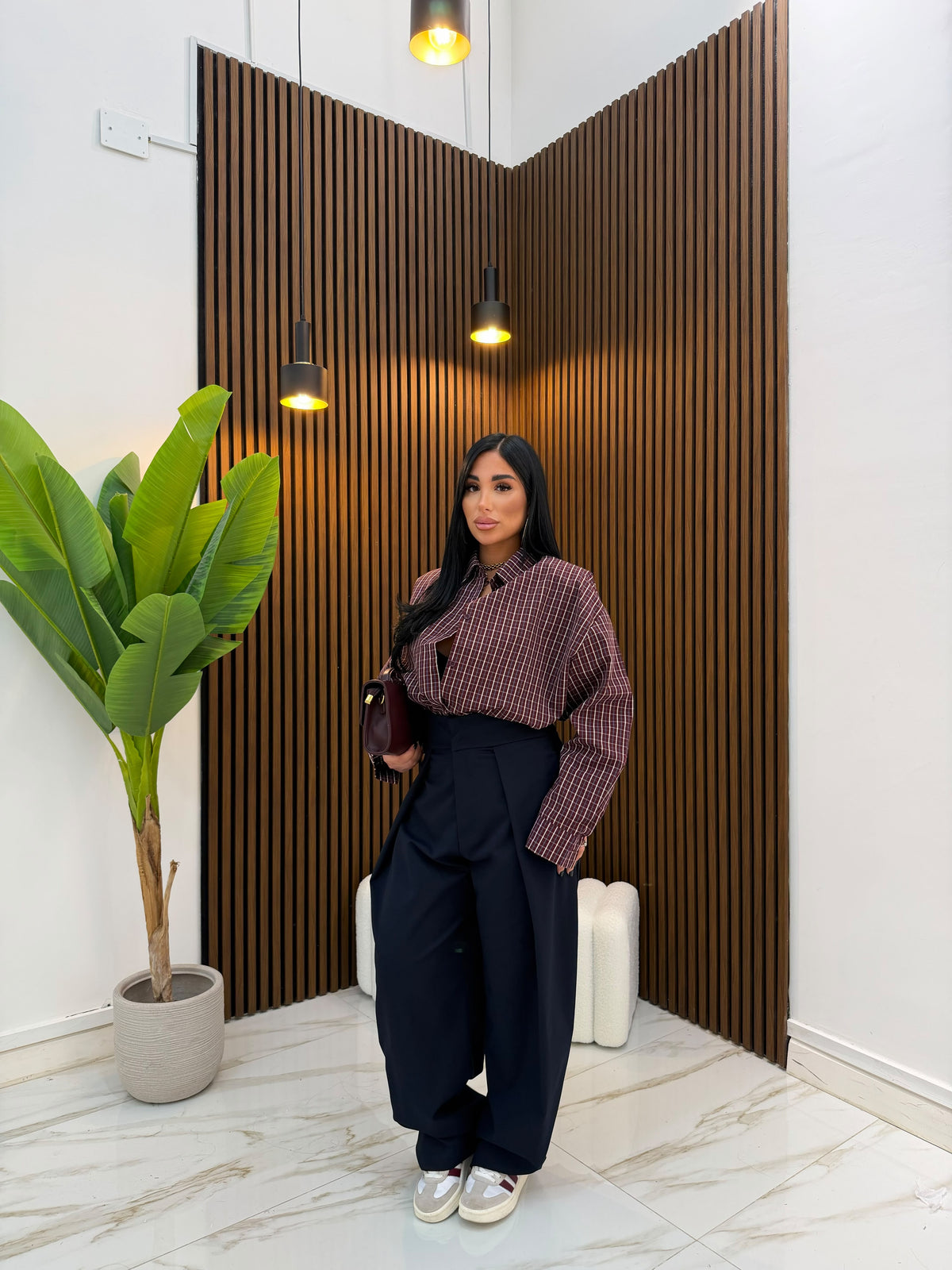 CAMICIA CHECK BORDEAUX