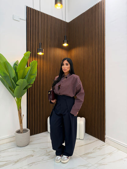 CAMICIA CHECK BORDEAUX