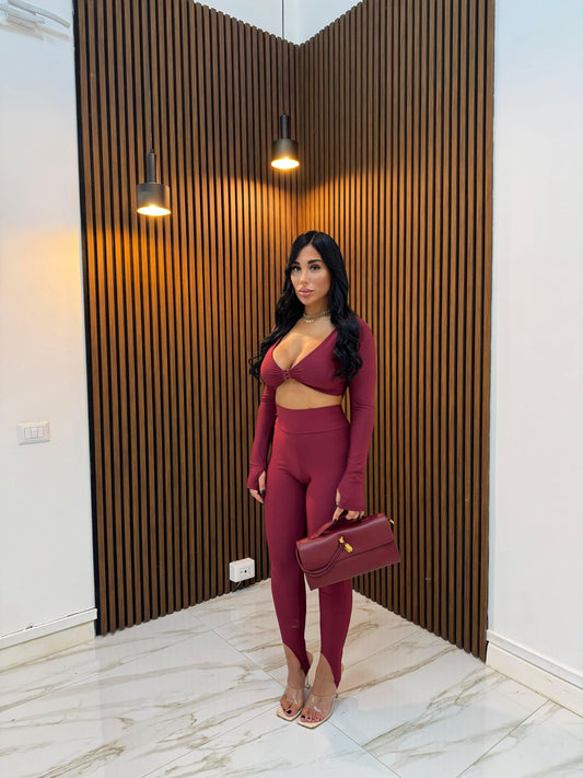 CORDINATO KETTY BORDEAUX