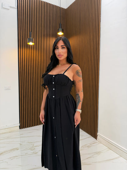 LONG DRESS CONCHIGLIA NERO