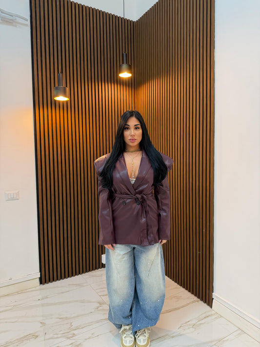 GIACCA ECOPELLE CON SPALLINE