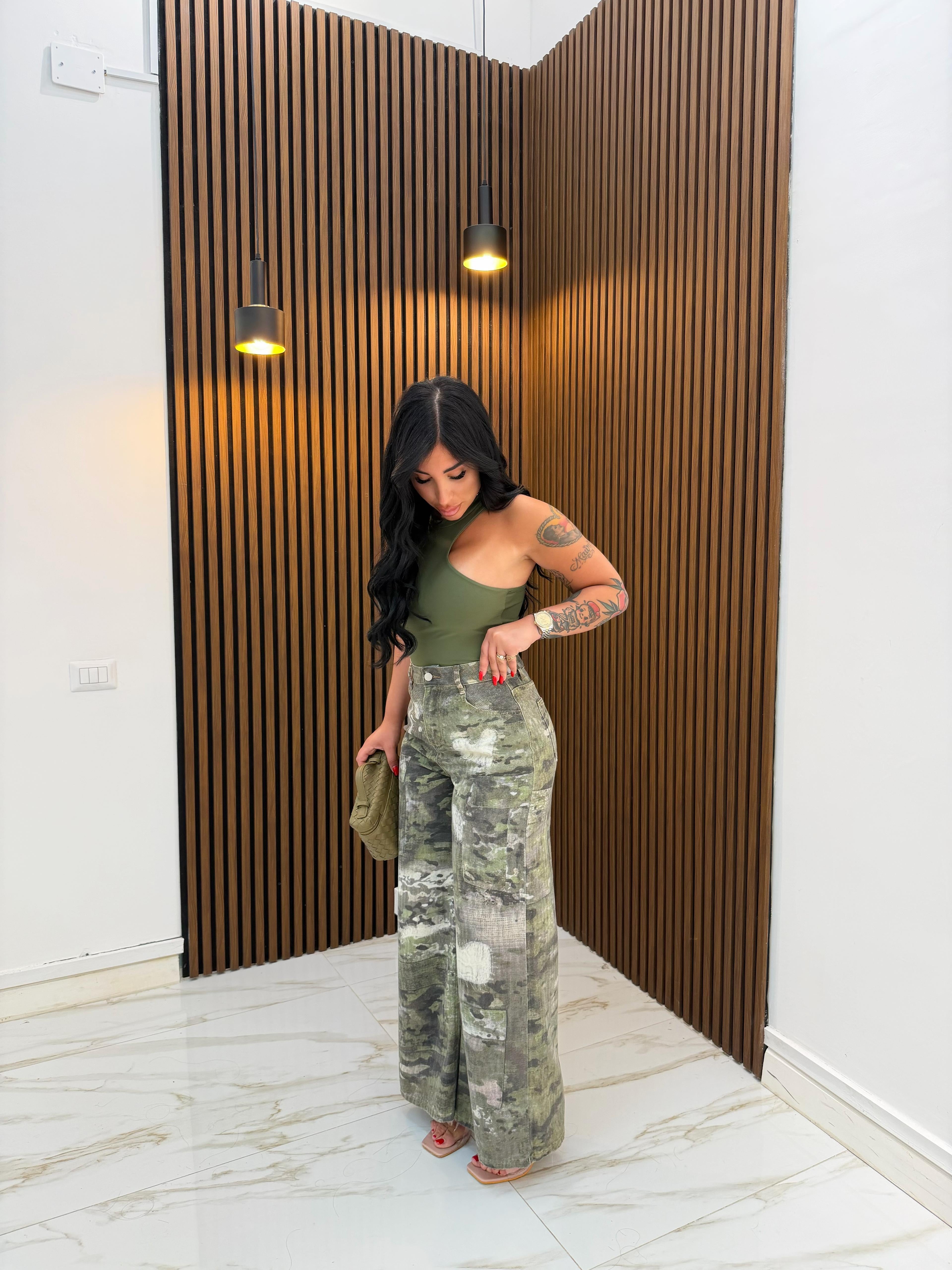 BODY SCOLLO AMERICANO VERDE