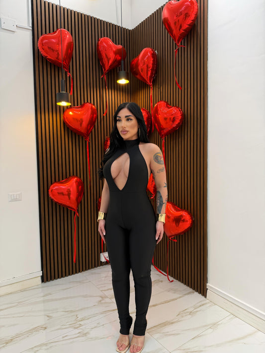 JUMPSUIT GOCCIA NERO