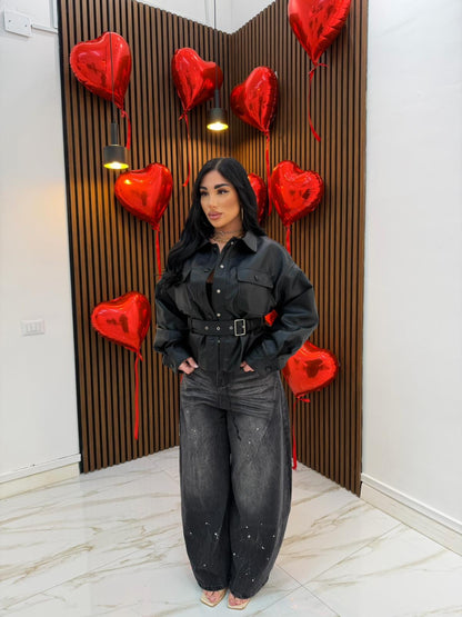 CHIODO CON CINTURA NERO