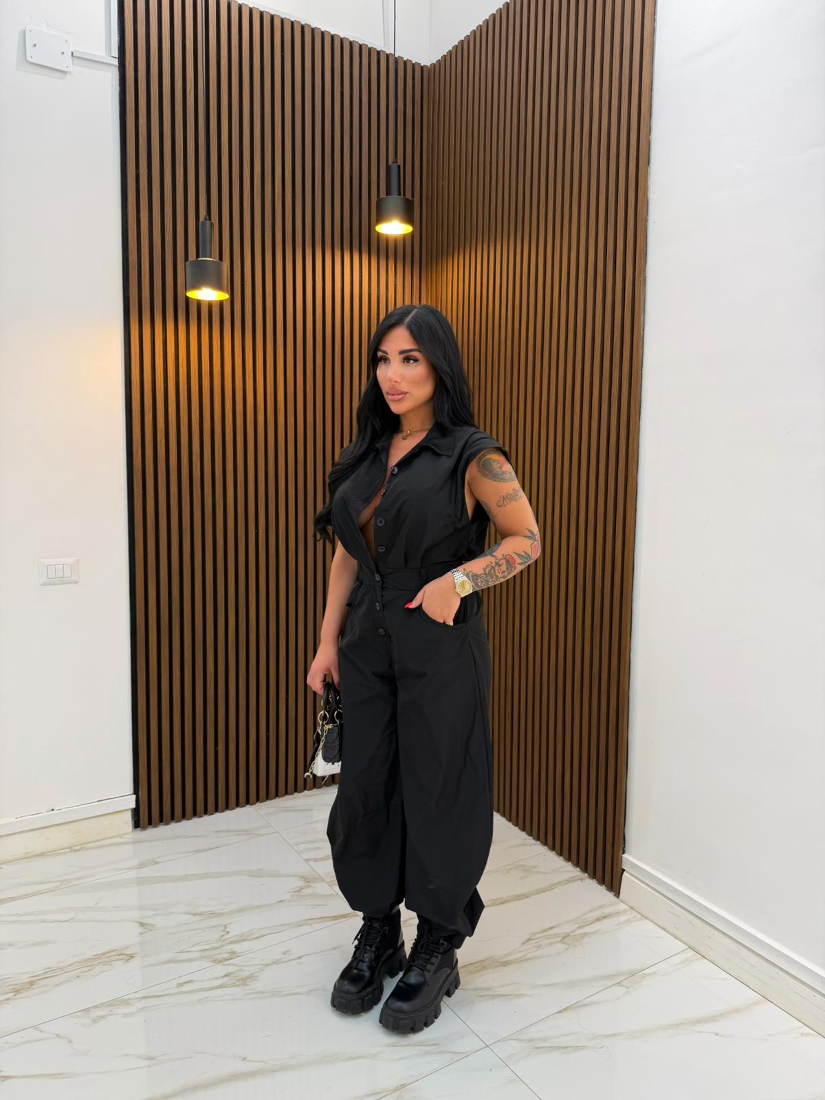 JUMPSUIT TECNO NERO