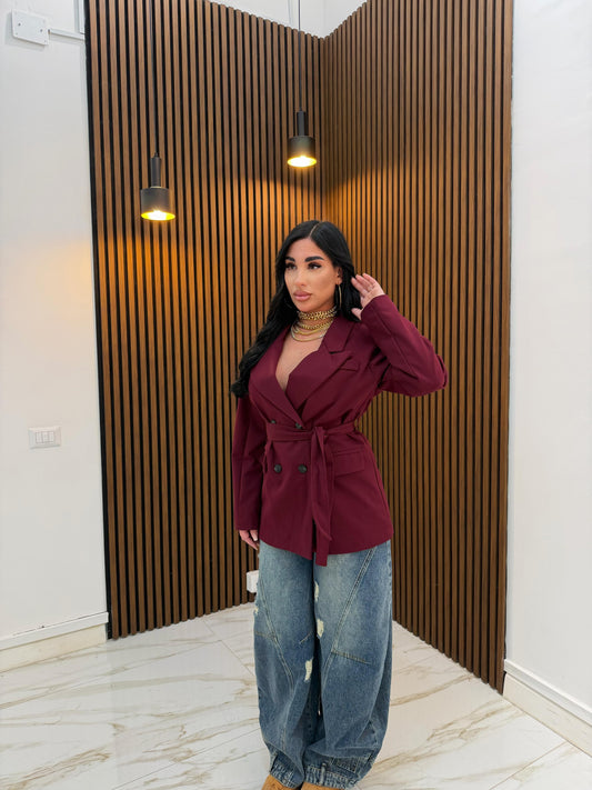 GIACCA MANICA A SBUFFO BORDEAUX