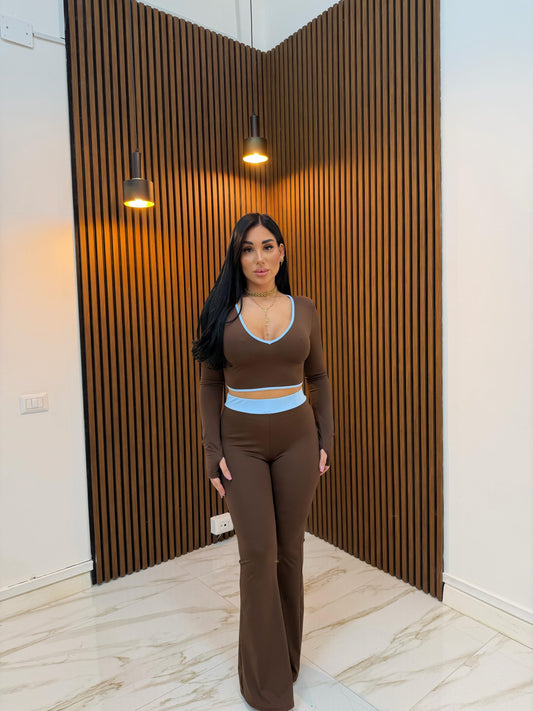 CORDINATO TWO COLOR MARRONE