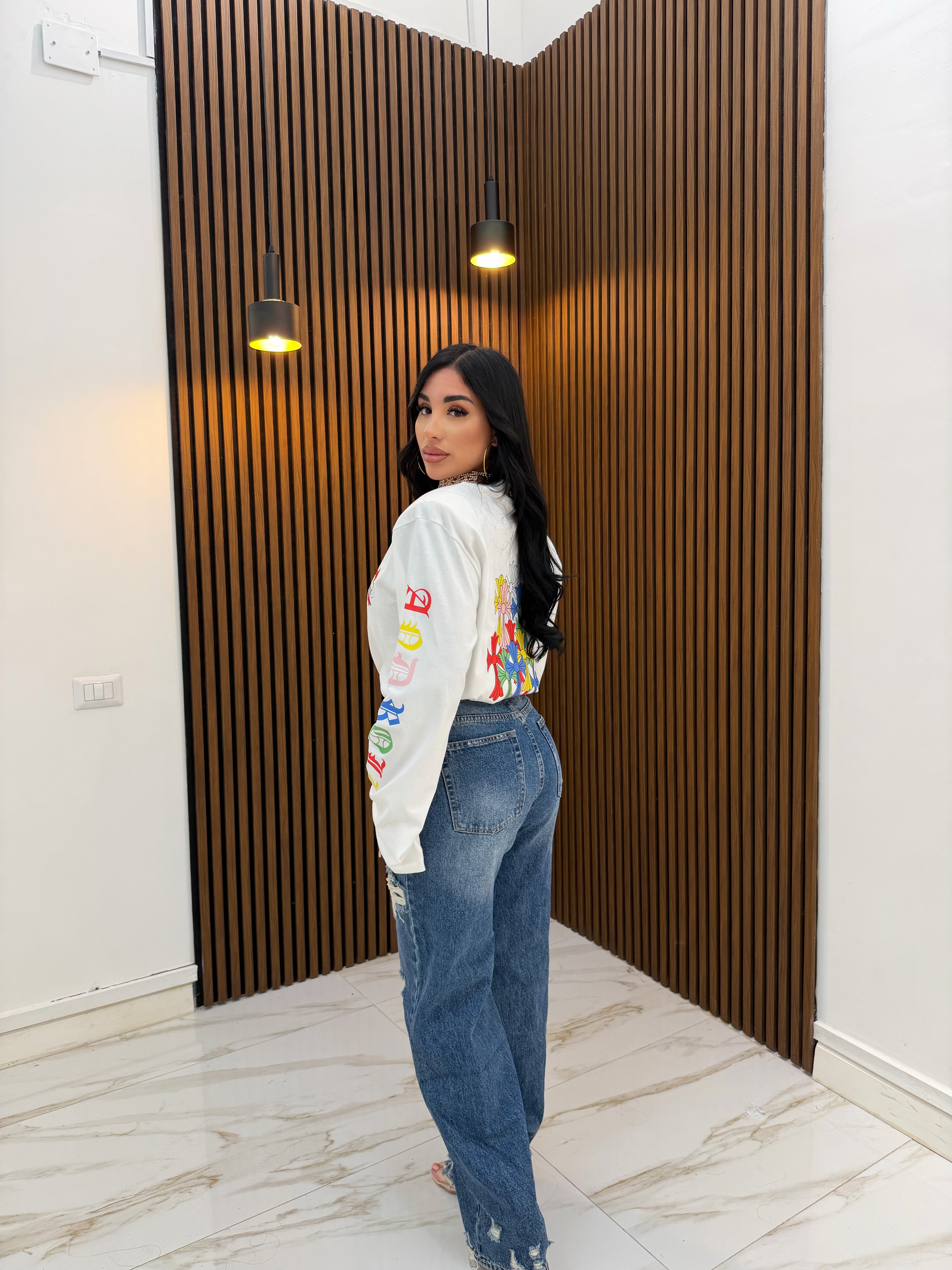 MAXI MAGLIA CROCE BIANCO