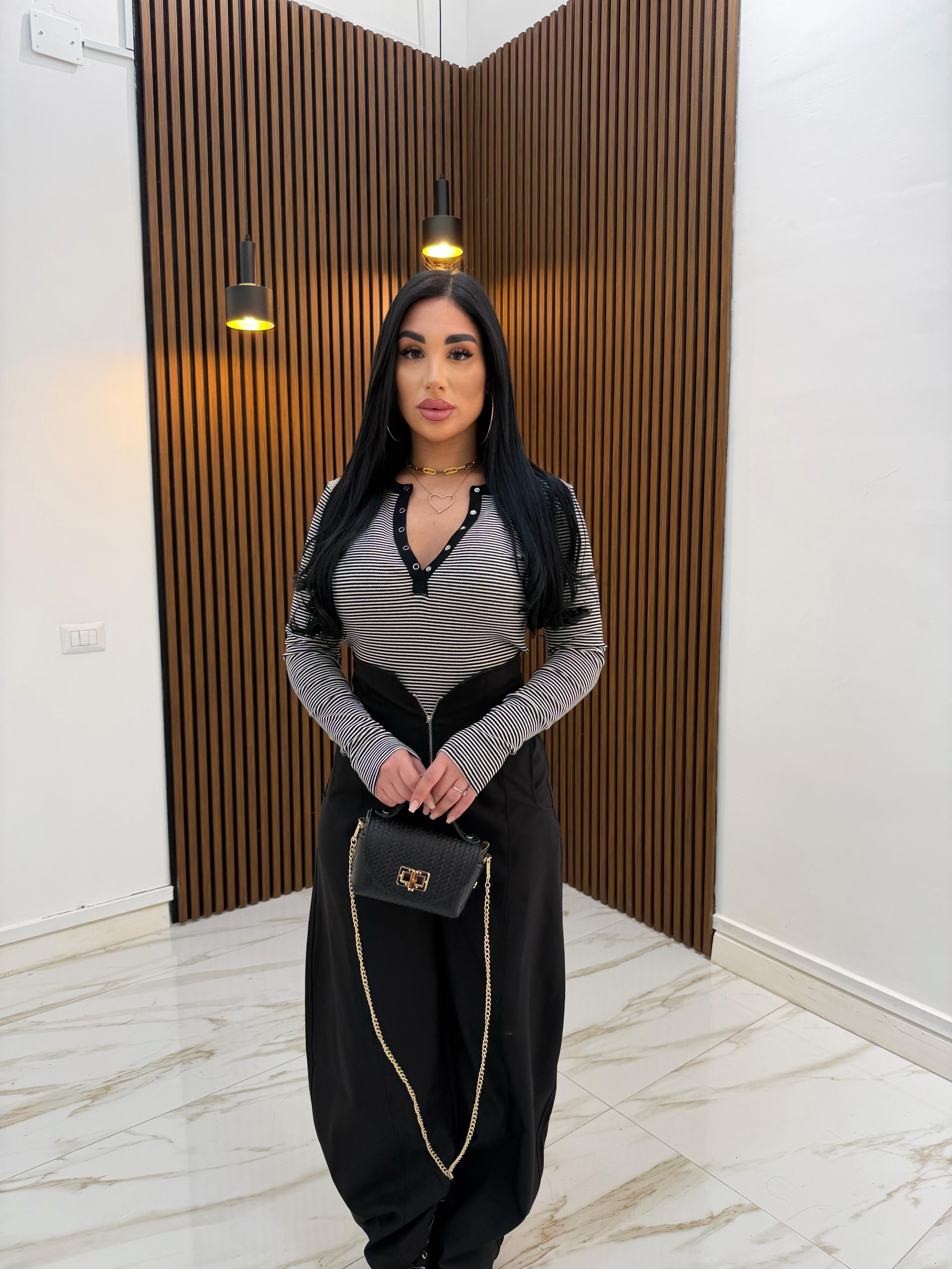 MAGLIA BOTTONS RIGHE