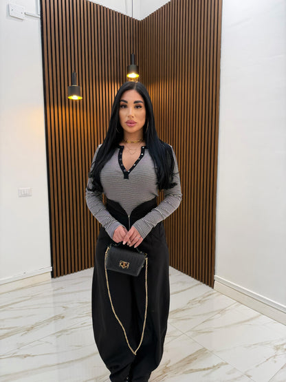 MAGLIA BOTTONS RIGHE