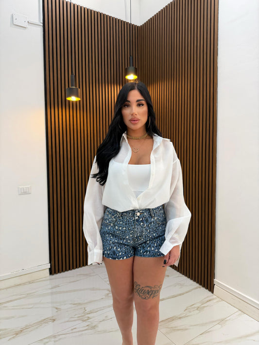 CAMICIA SEMITRASPARENTE BIANCO