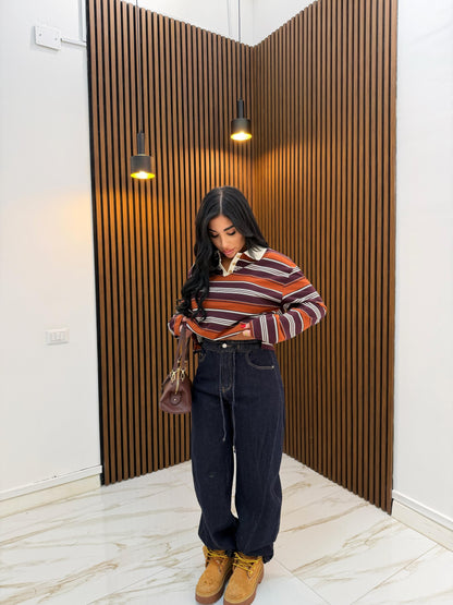 POLO RIGHE BORDEAUX