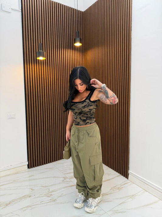 CARGO FATY VERDE MILITARE