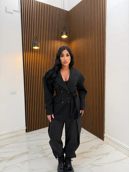 GIACCA MANICA A SBUFFO NERO