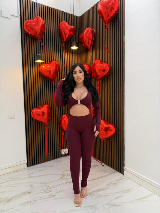 JUMPSUIT LILLY BORDEAUX