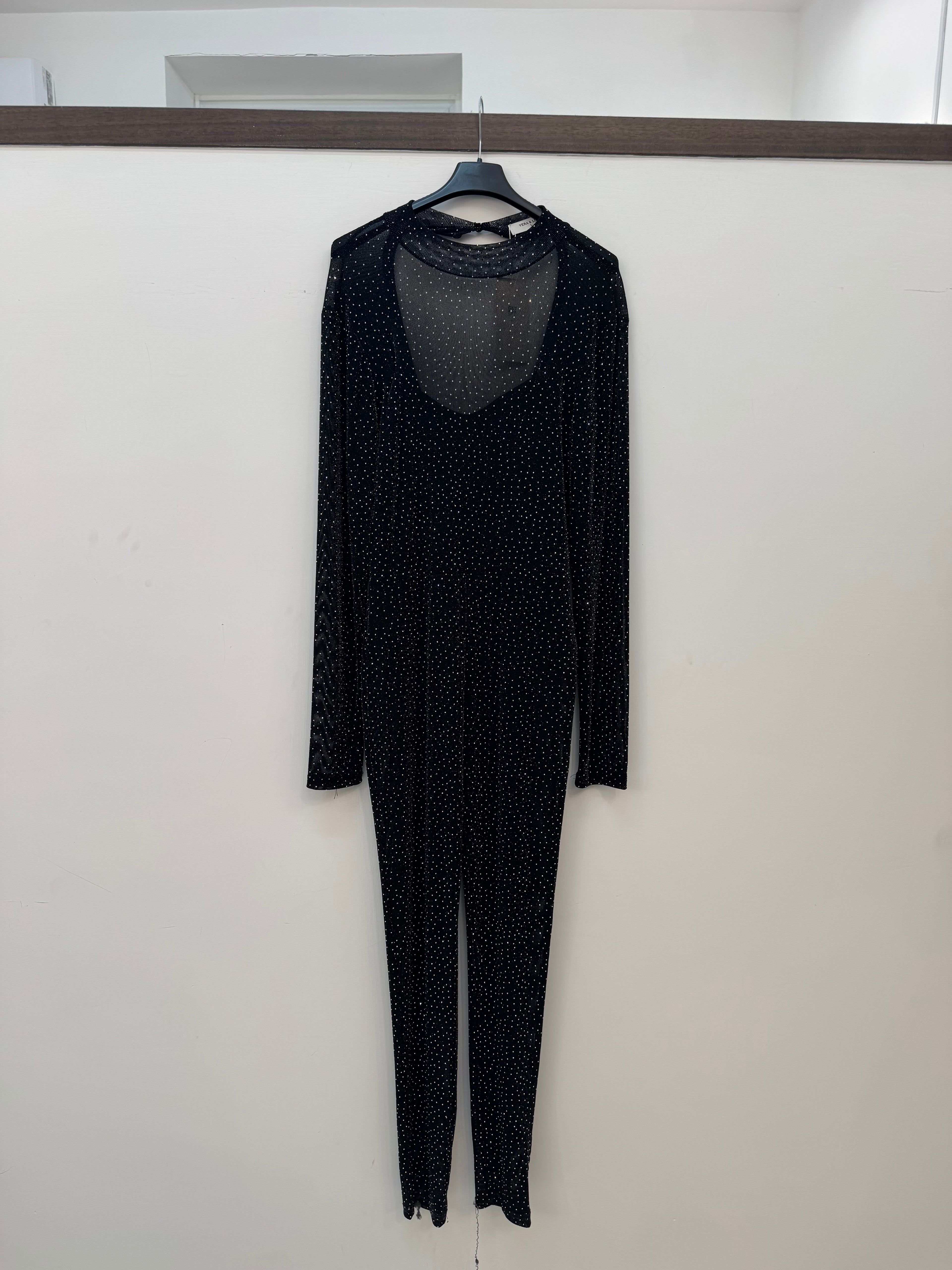 JUMPSUIT BRILLANTINATA ADERENTE
