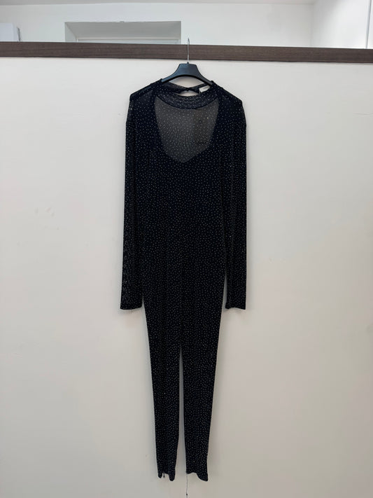 JUMPSUIT BRILLANTINATA ADERENTE