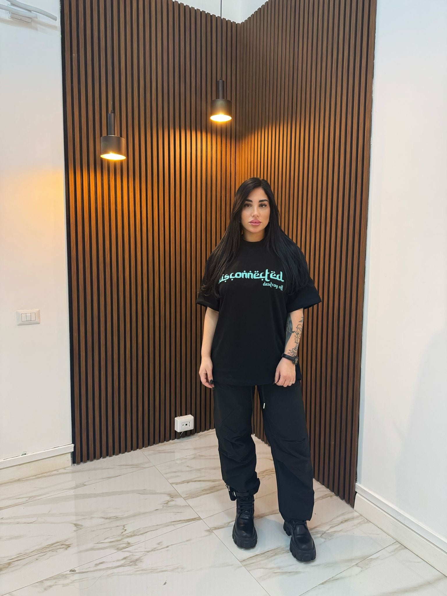 T-SHIRT CONNECTED NERO