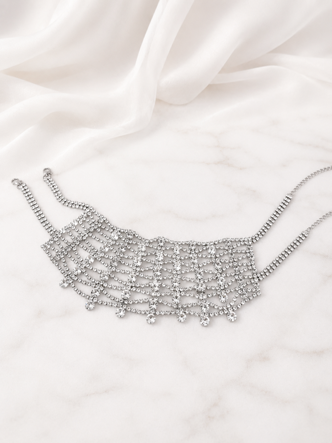 COLLANA SWAROSKY ARGENTO
