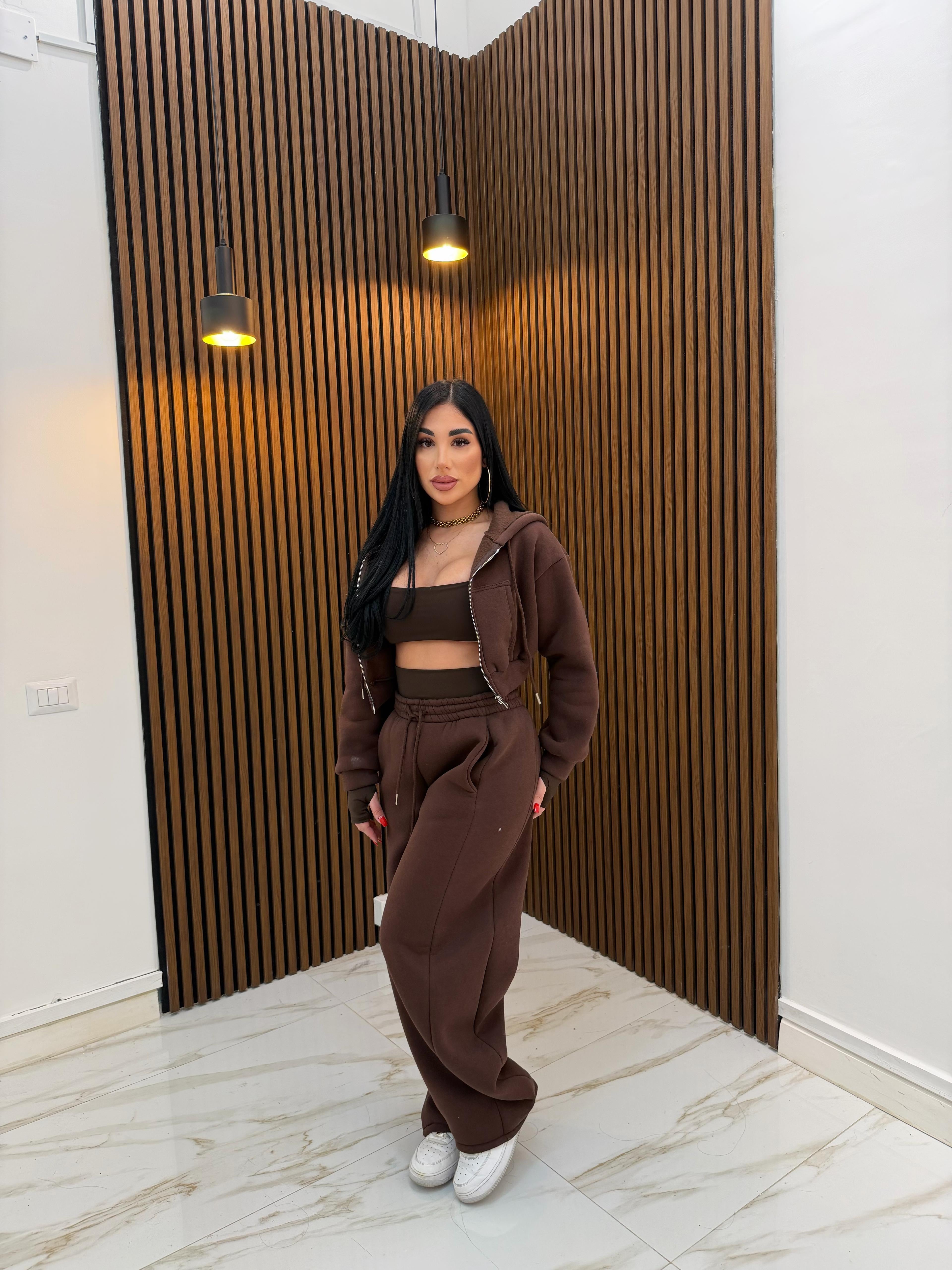 CORDINATO 3 PEZZI MARRONE