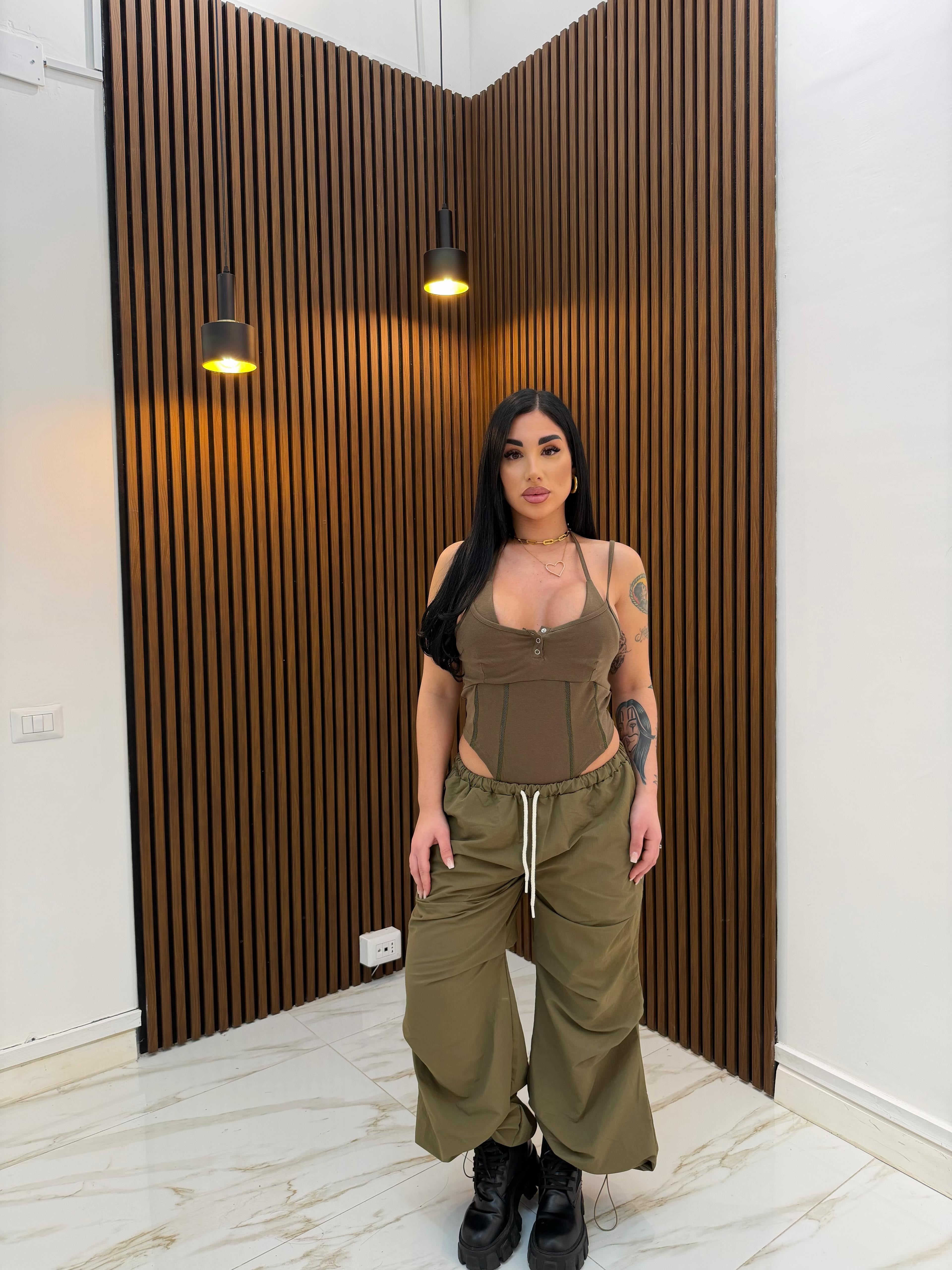 CORDINATO MEDDY VERDE MILITARE