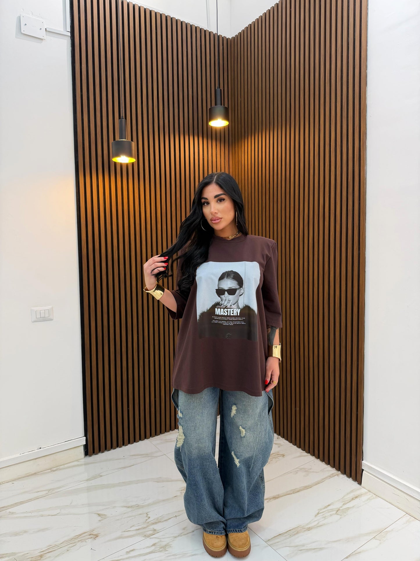 T-SHIRT MASTERY MARRONE