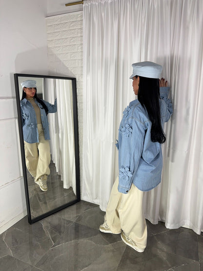 CAMICIA ROSE IN DENIM