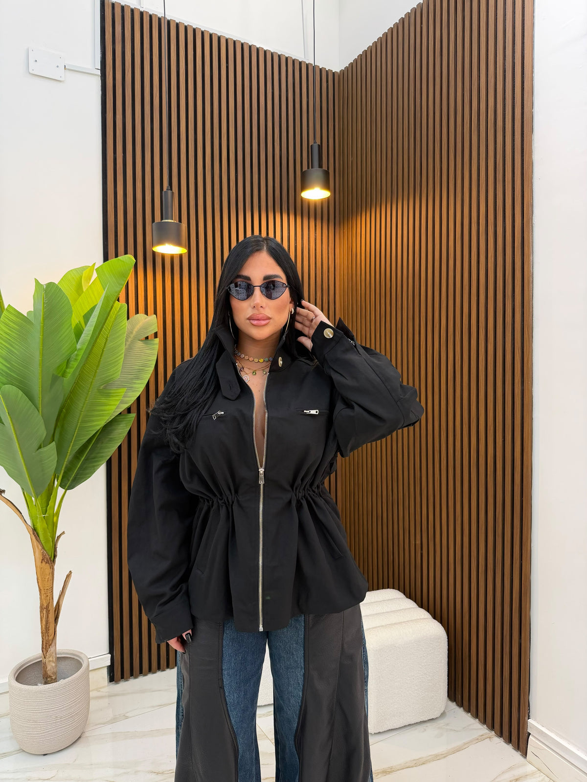 JACKET CON COULISSE NERO