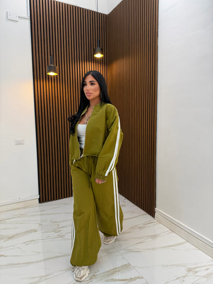 CORDINATO STRISCE VERDE