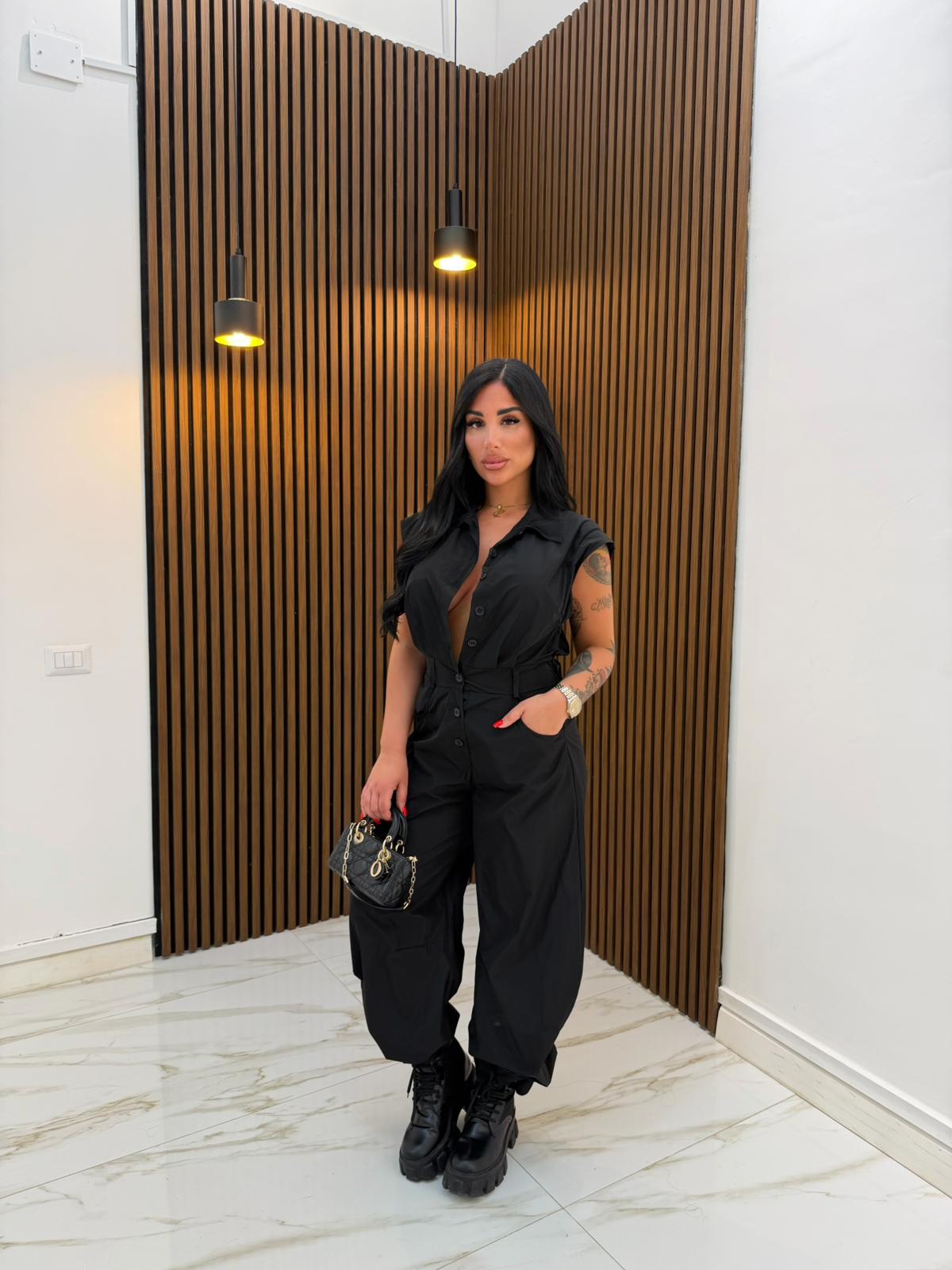 JUMPSUIT TECNO NERO