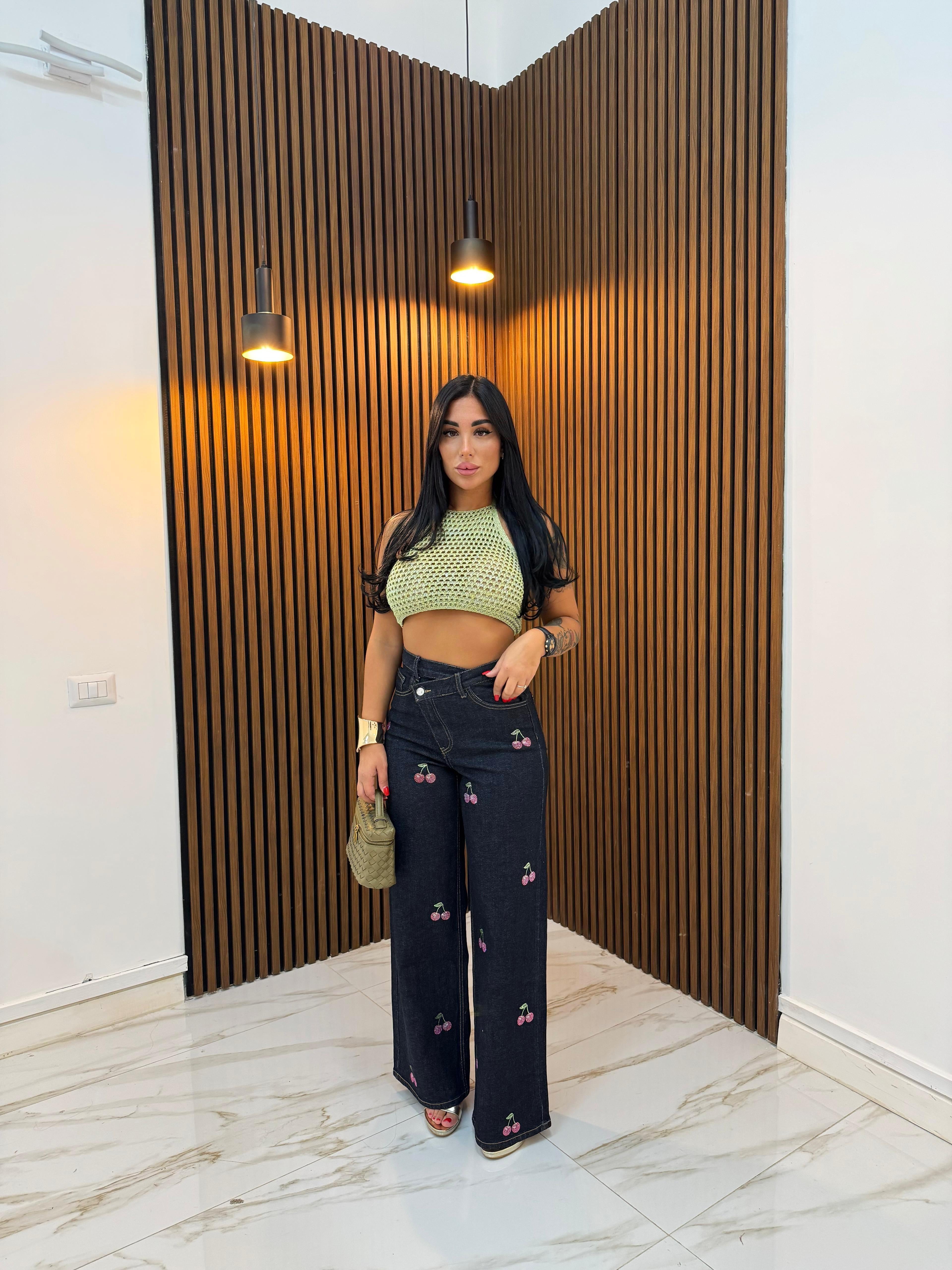 TOP IN FILO VERDE