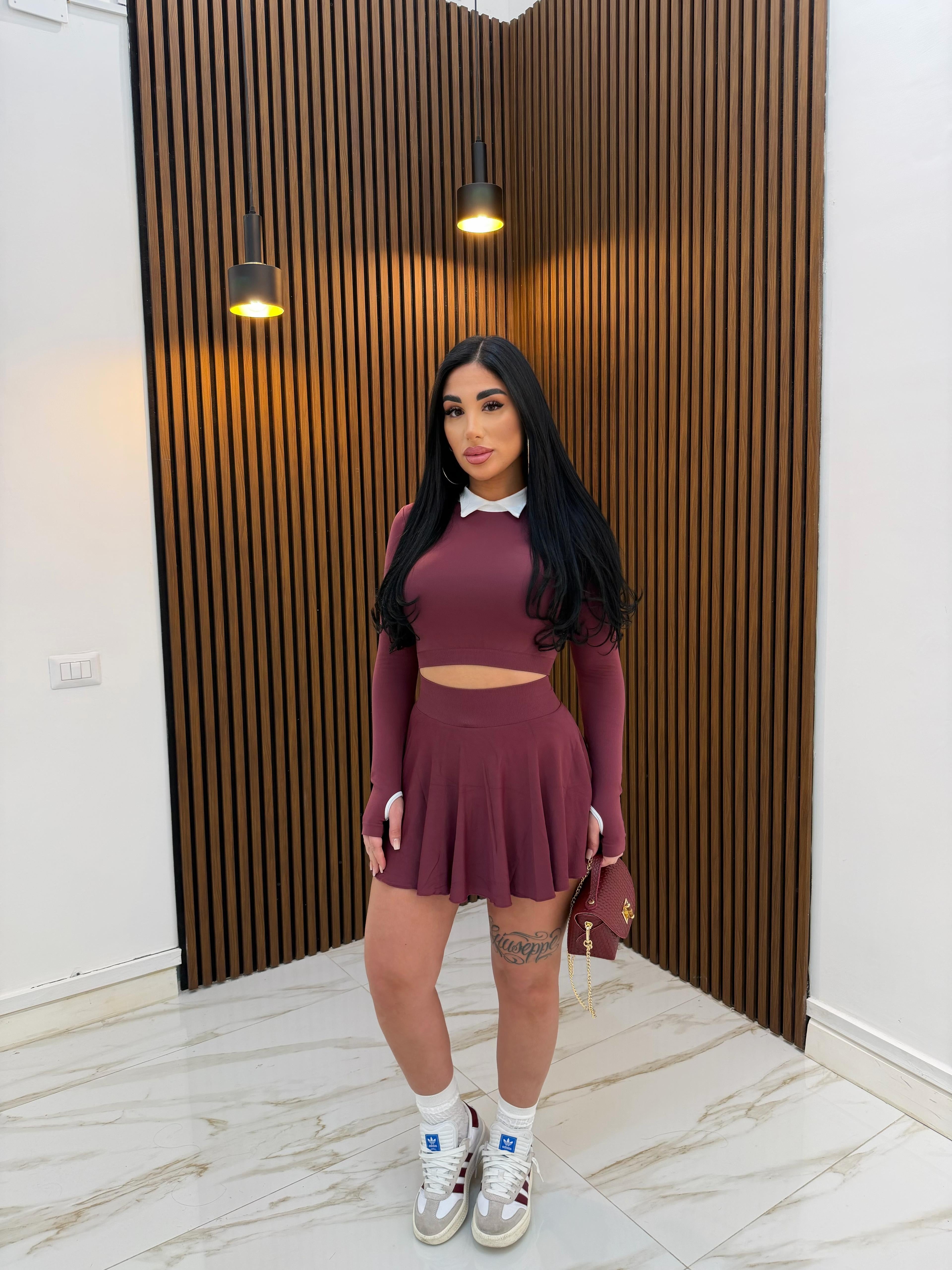 CORDINATO TENNIS BORDEAUX