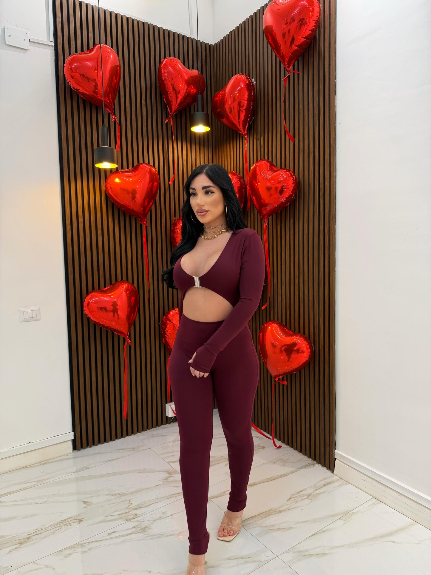 JUMPSUIT LILLY BORDEAUX