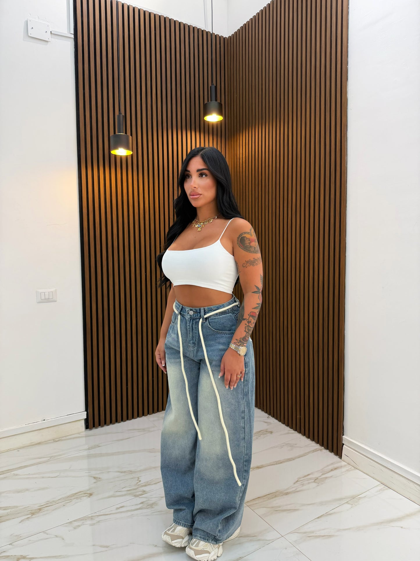 TOP BRETELLE BIANCO