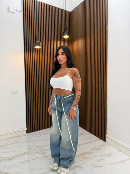 TOP BRETELLE BIANCO