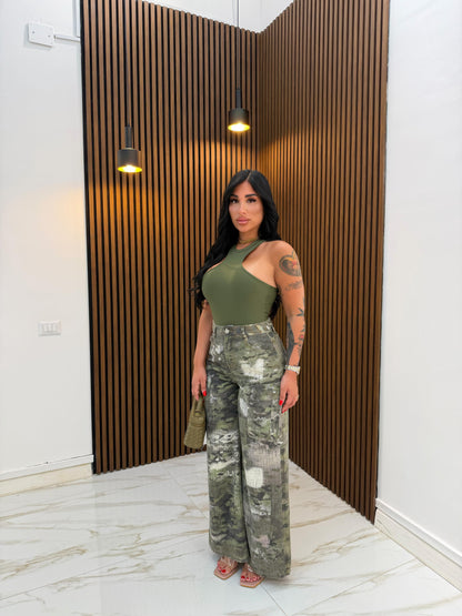 BODY SCOLLO AMERICANO VERDE