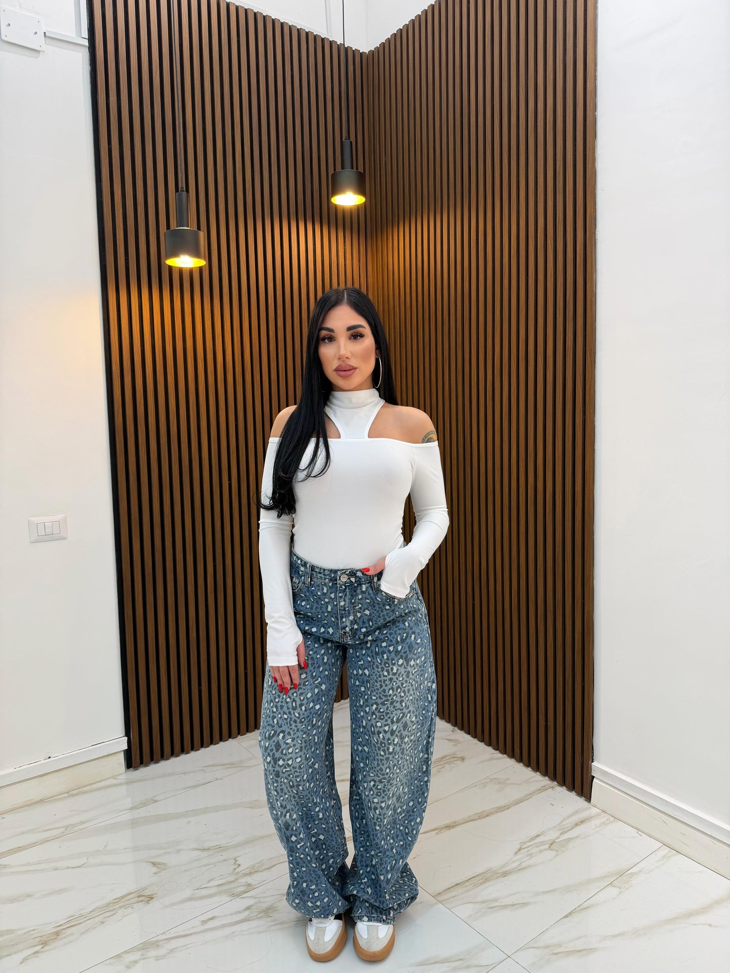 JEANS MACULATO WHITE