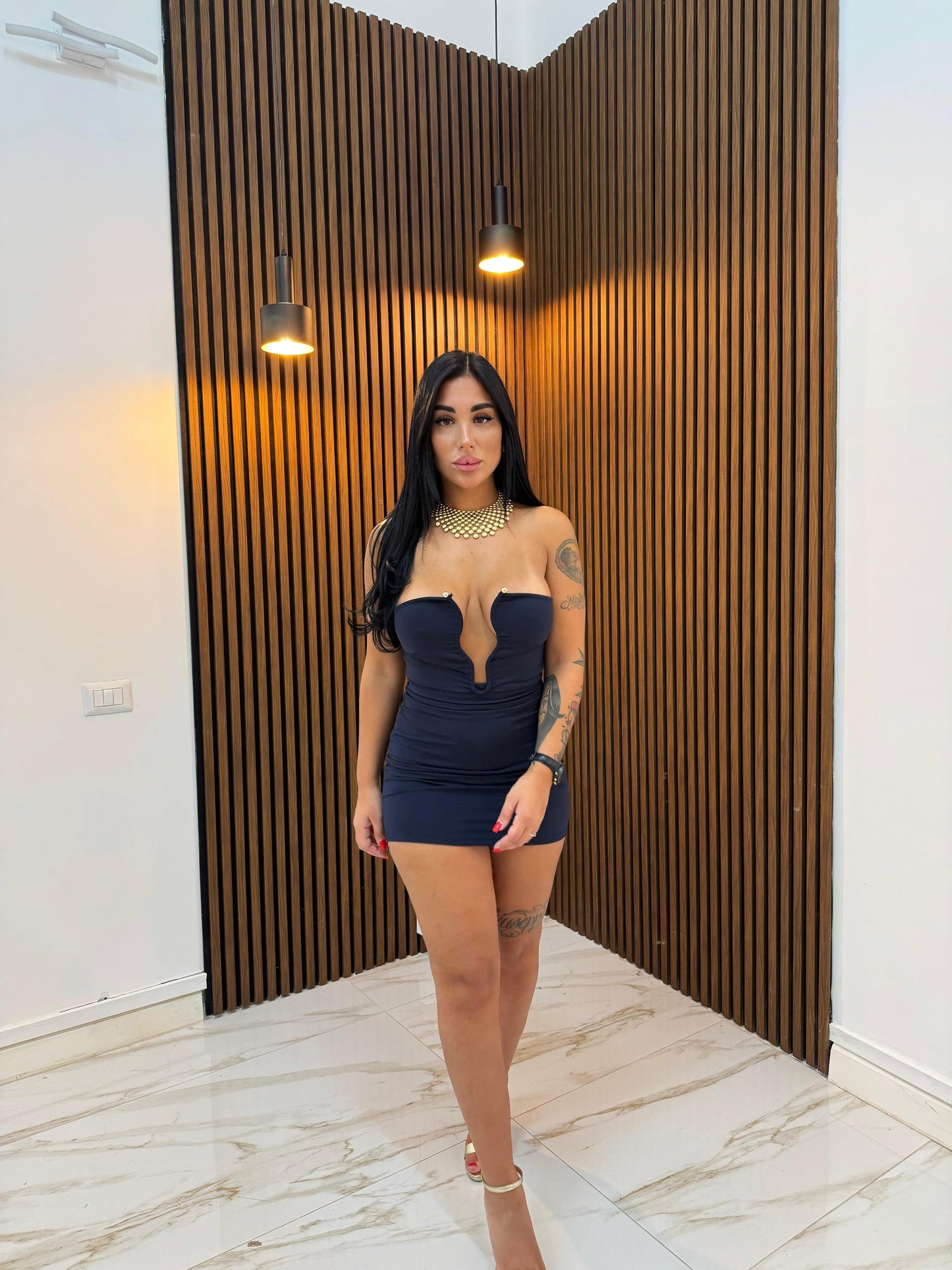 DRESS ONDA BLU NOTTE