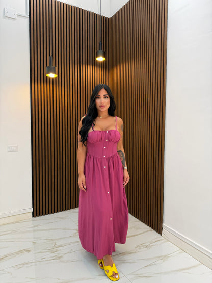 LONG DRESS CONCHIGLIA MAGENTA