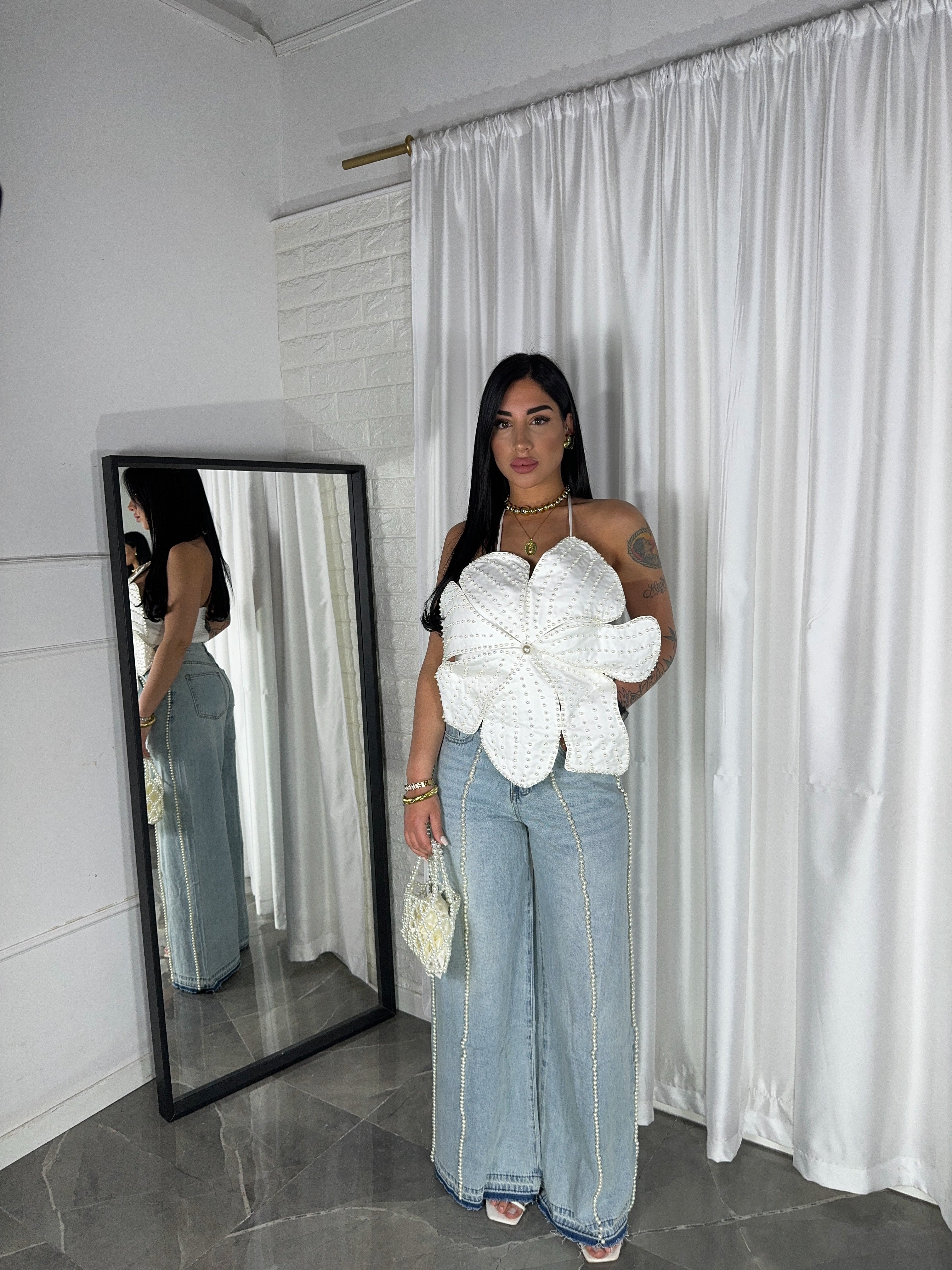 JEANS PERLE