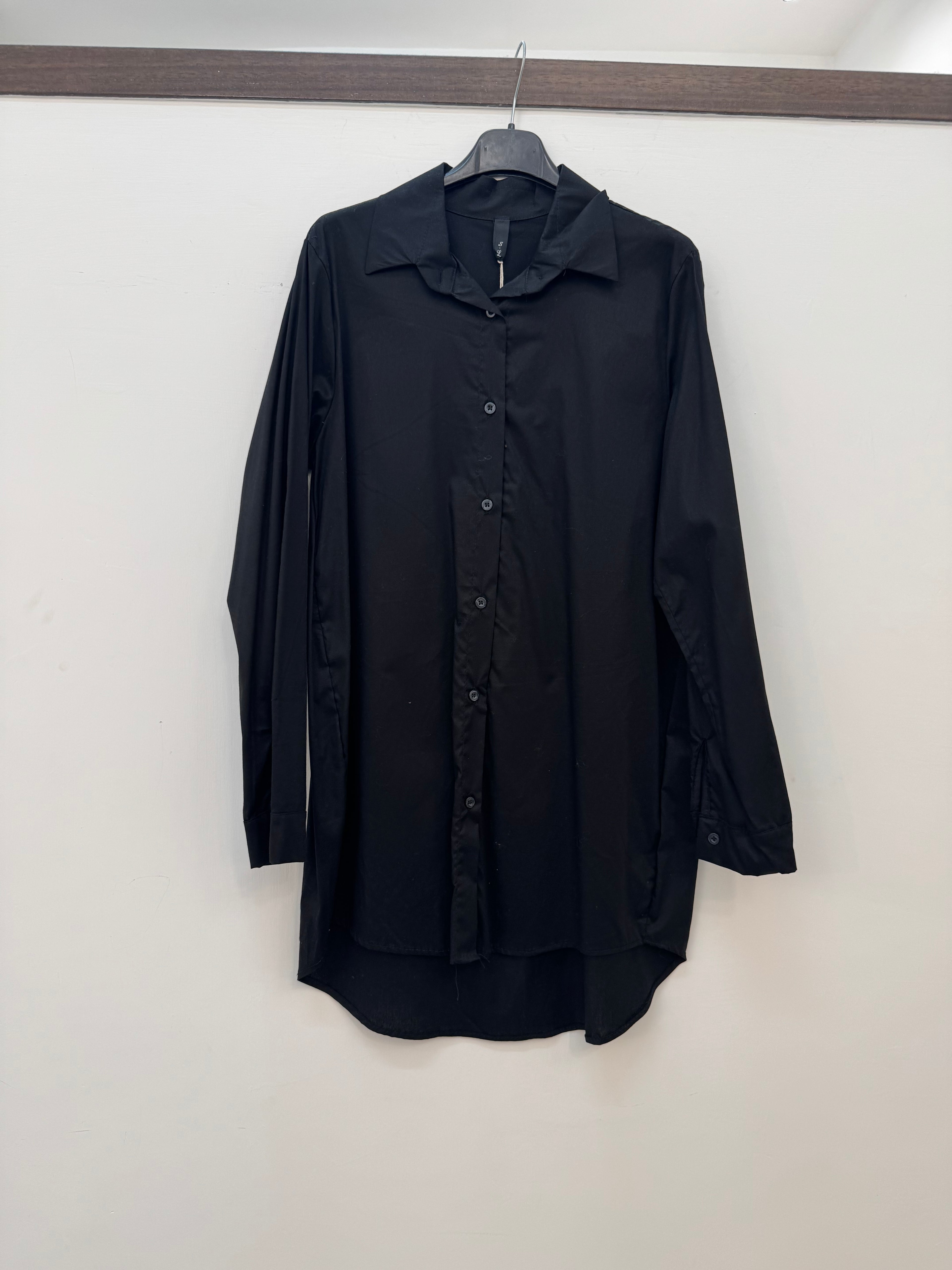MAXI DRESS CAMICIA NERO