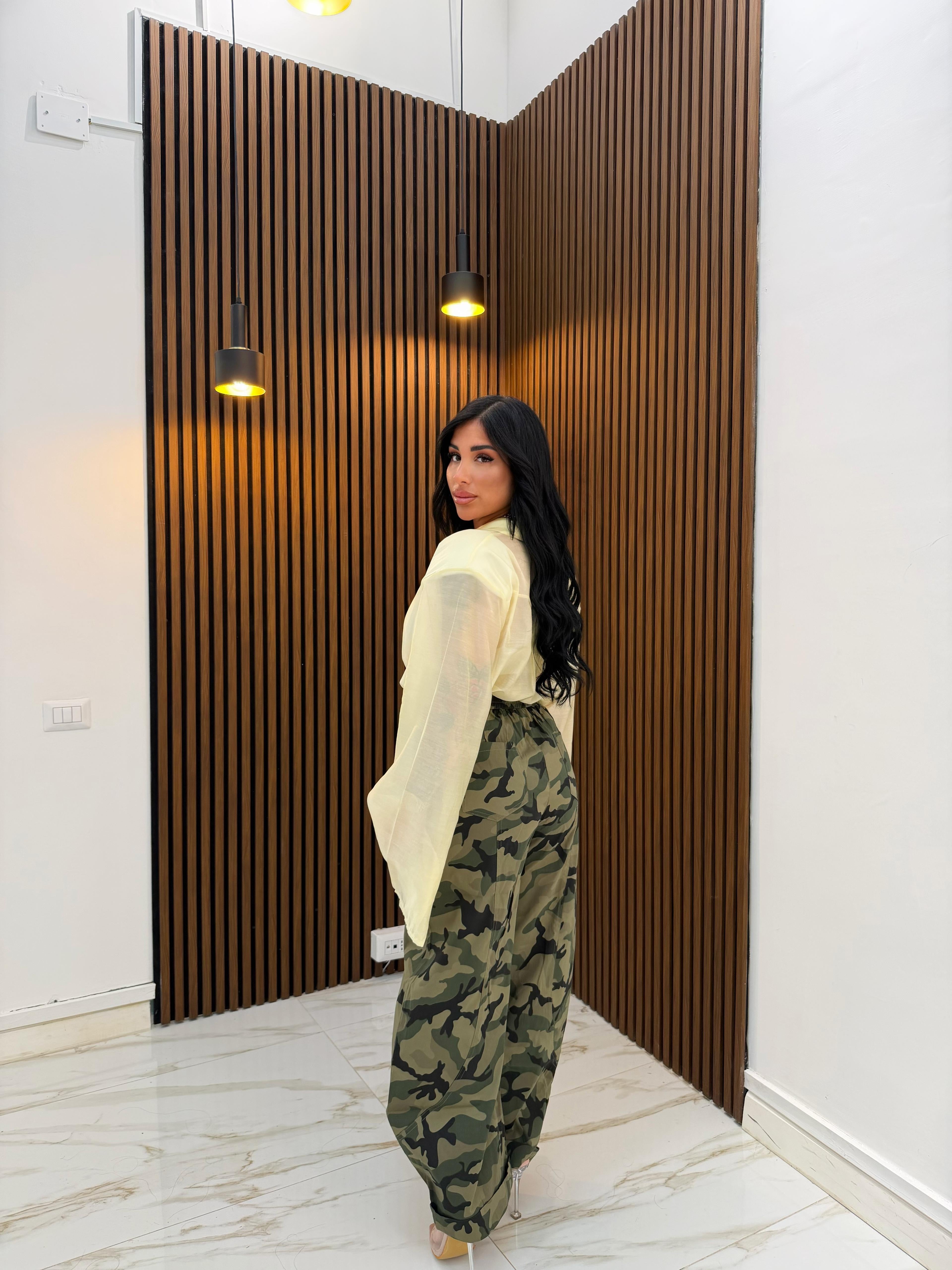 CAMICIA SEMI AMPIA GIALLO